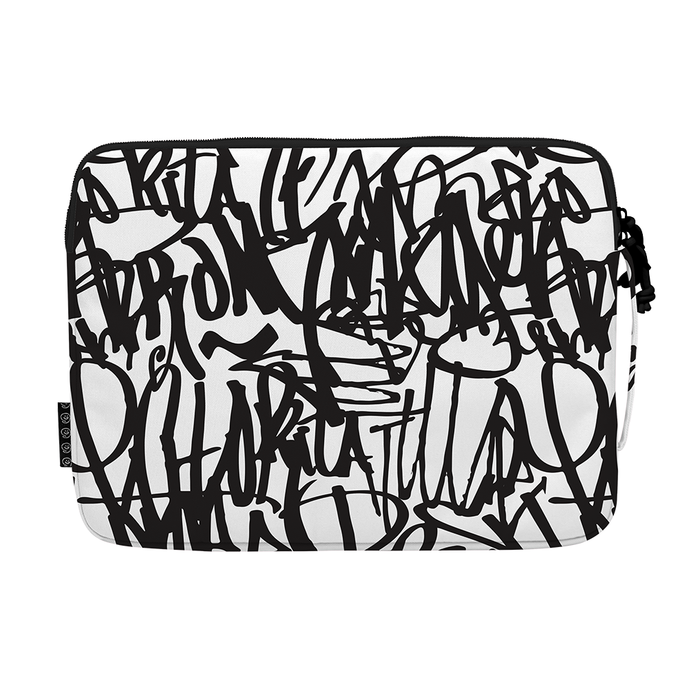 13.3” Laptop Sleeve in MONO Graffiti