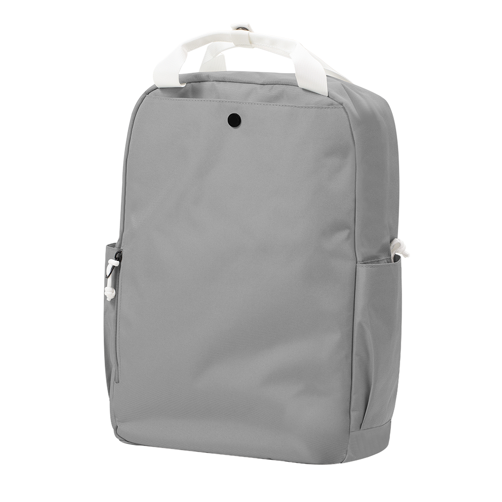 CARA 15.6” Backpack in DREAMY Light Grey with Coin Pouch