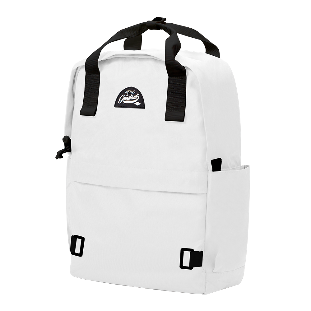 CARA 15.6” Backpack in MONO White with Coin Pouch