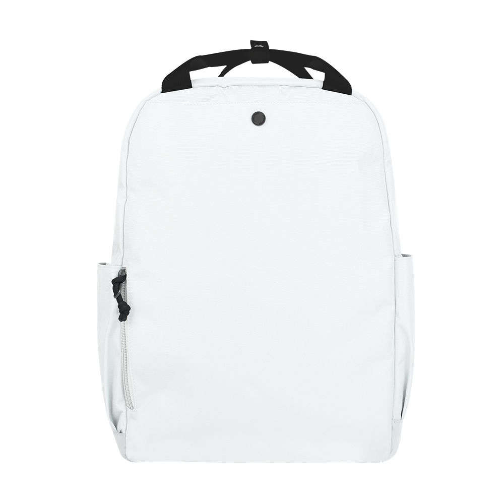 CARA 15.6” Backpack in MONO White with Coin Pouch