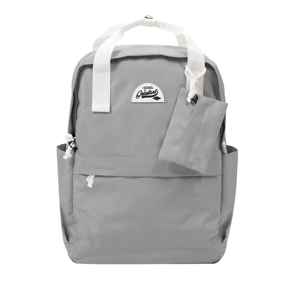 CARA 15.6” Backpack in DREAMY Light Grey with Coin Pouch