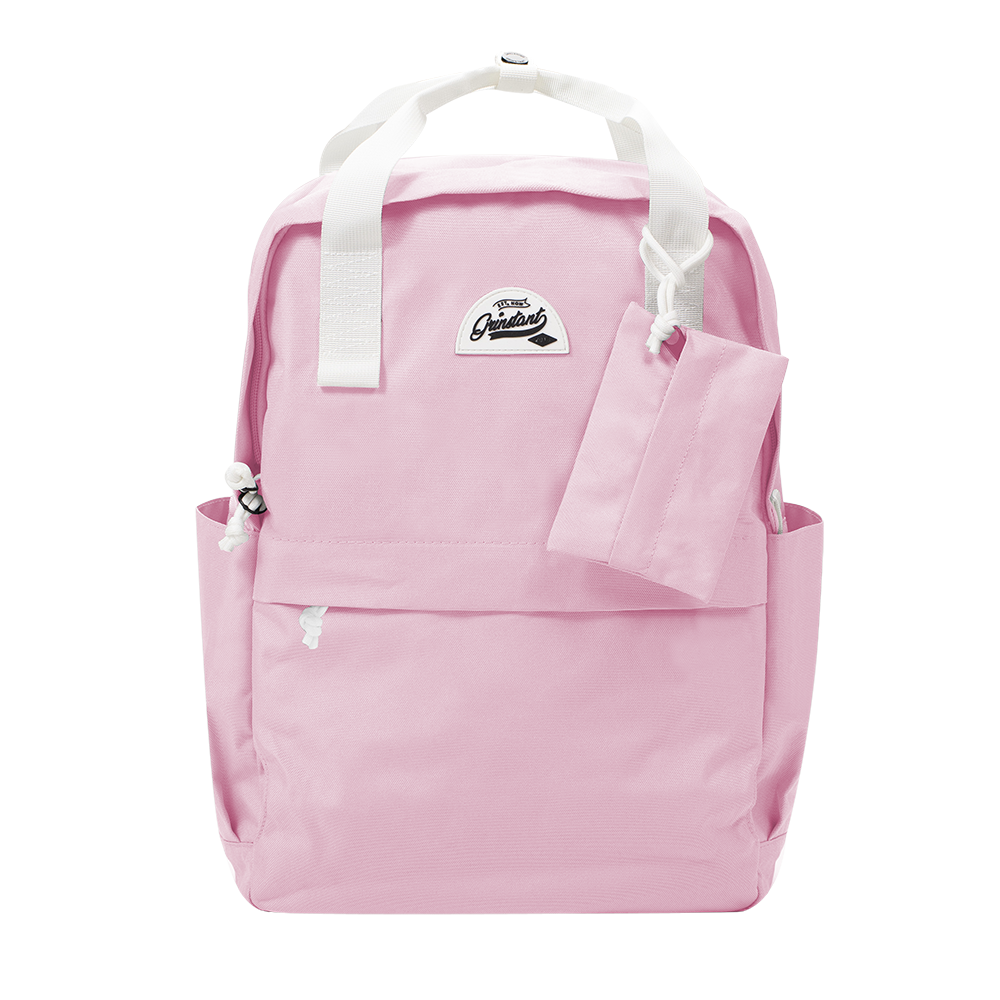 CARA 15.6” Backpack in DREAMY Baby Pink with Coin Pouch