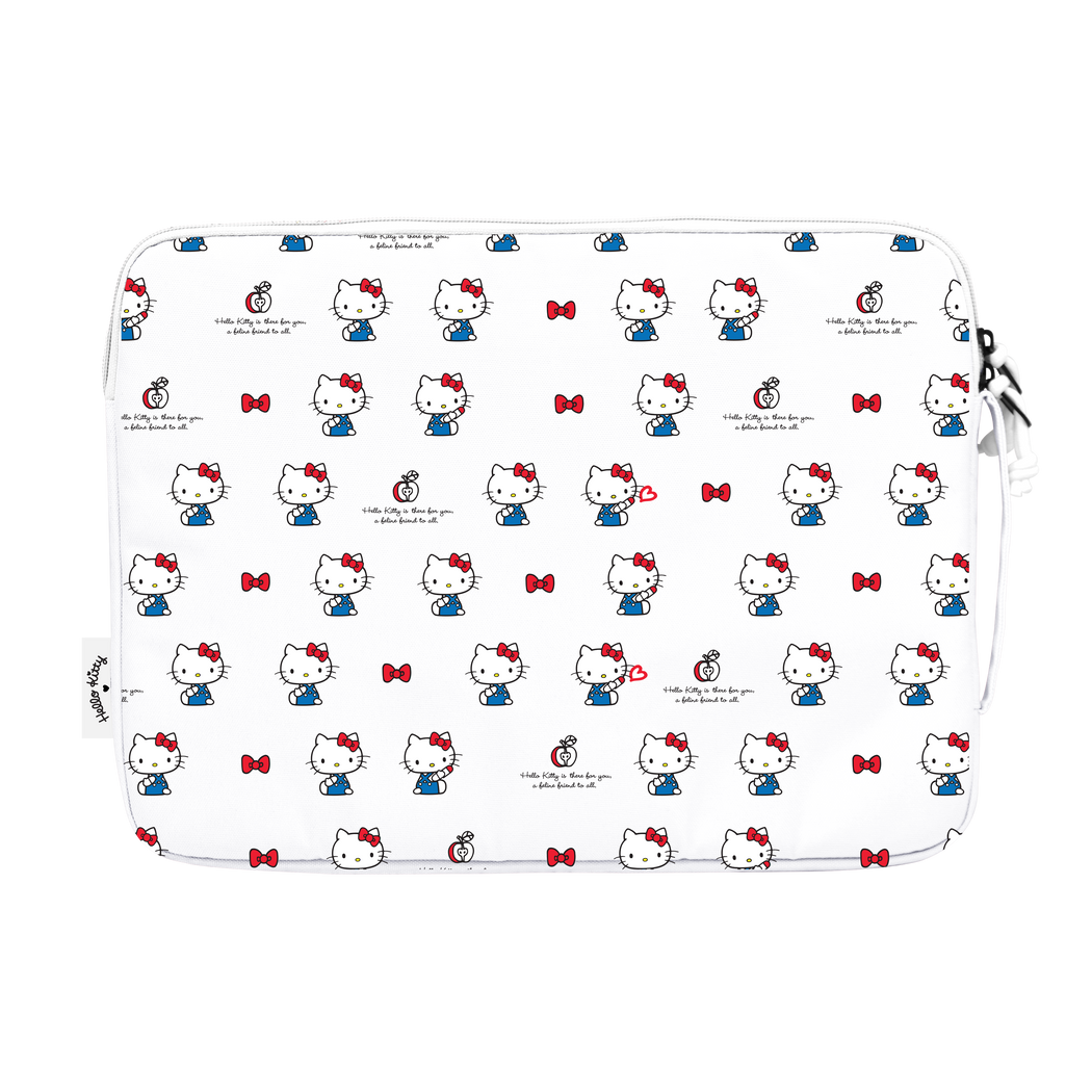 Sanrio Edition 13.3” Laptop sleeve in Hello Kitty White Overprint