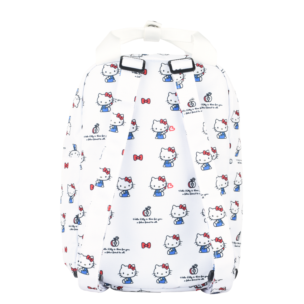 Sanrio Edition - CARA 9.7" Mini Backpack in Hello Kitty White Overprint
