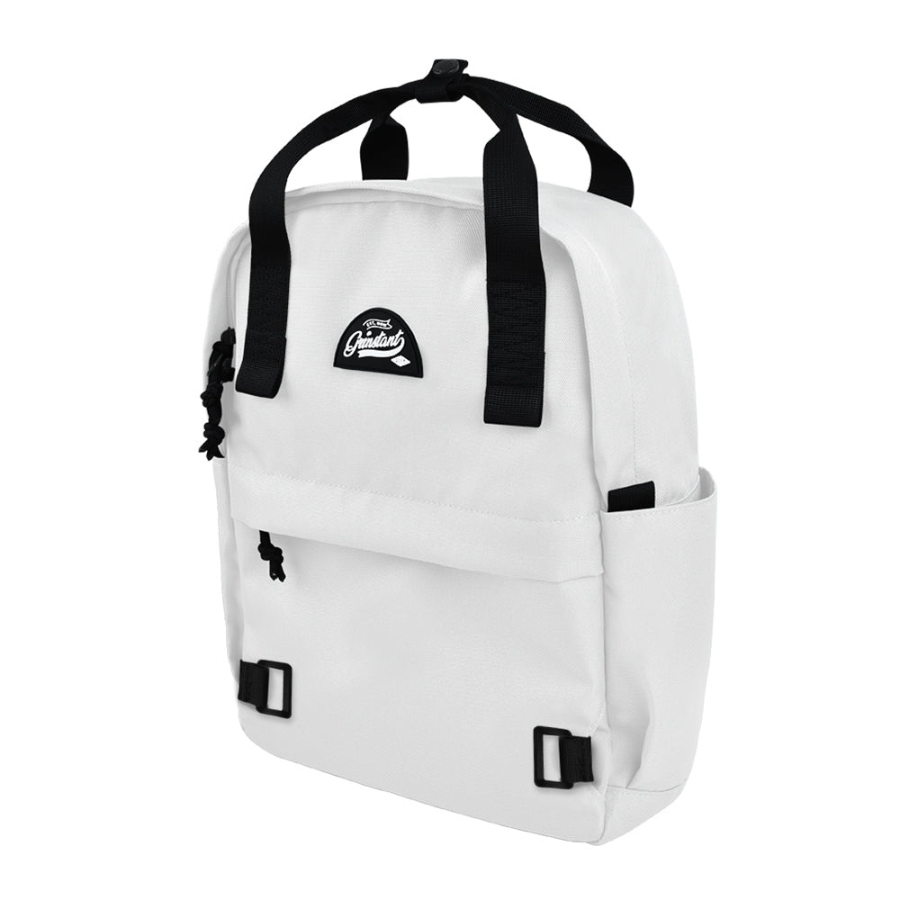 CARA 13" Backpack in MONO White with Coin Pouch