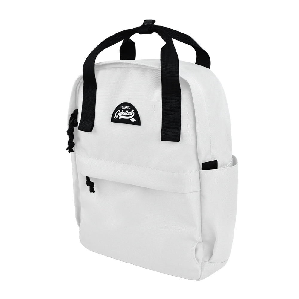 CARA 13" Backpack in MONO White with Coin Pouch