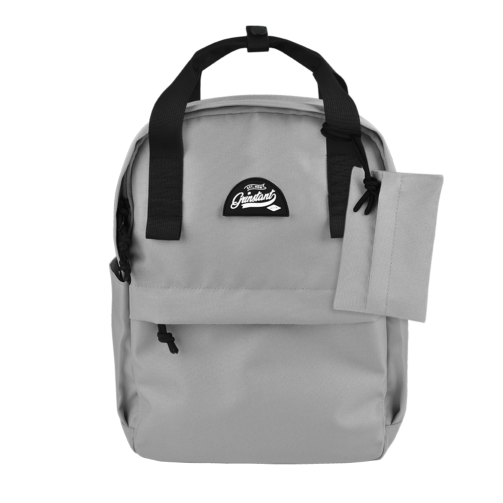 CARA 13" Backpack in MONO Grey with Coin Pouch