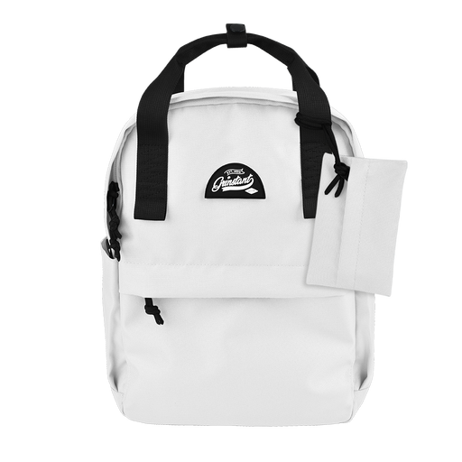 CARA 13" Backpack in MONO White with Coin Pouch