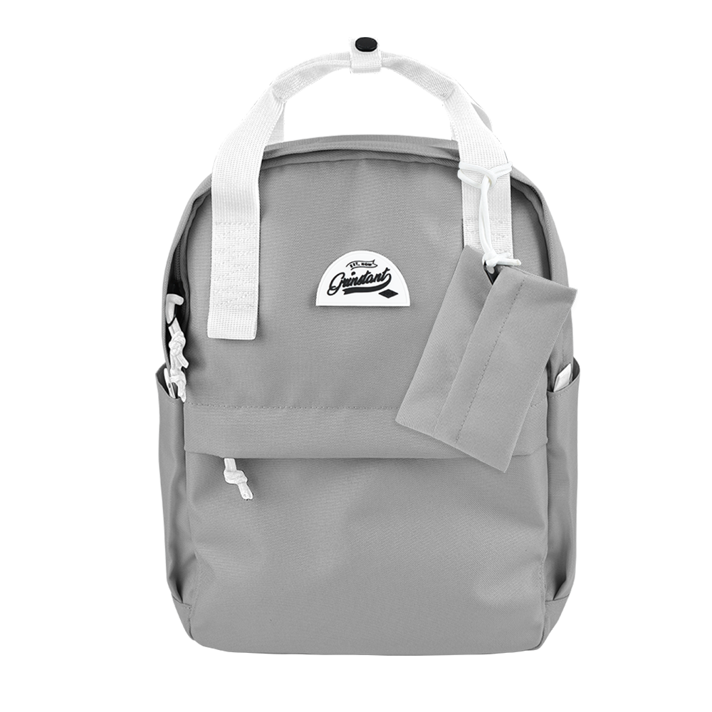 CARA 13" Backpack in DREAMY Light Grey with Coin Pouch