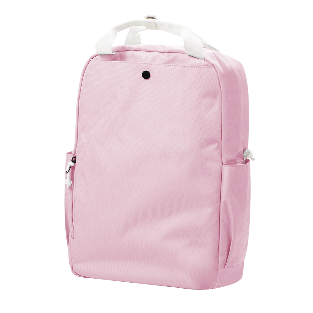 CARA 15.6” Backpack in DREAMY Baby Pink with Coin Pouch
