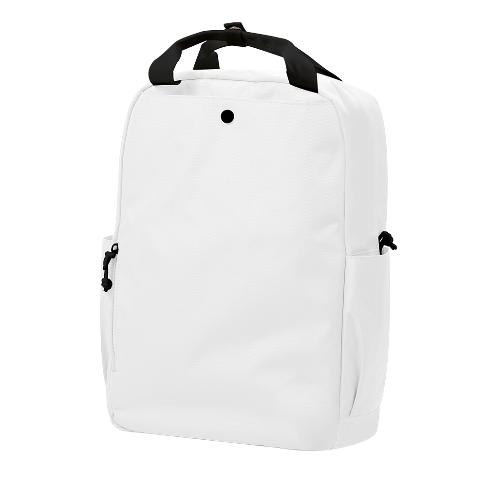 CARA 15.6” Backpack in MONO White with Coin Pouch