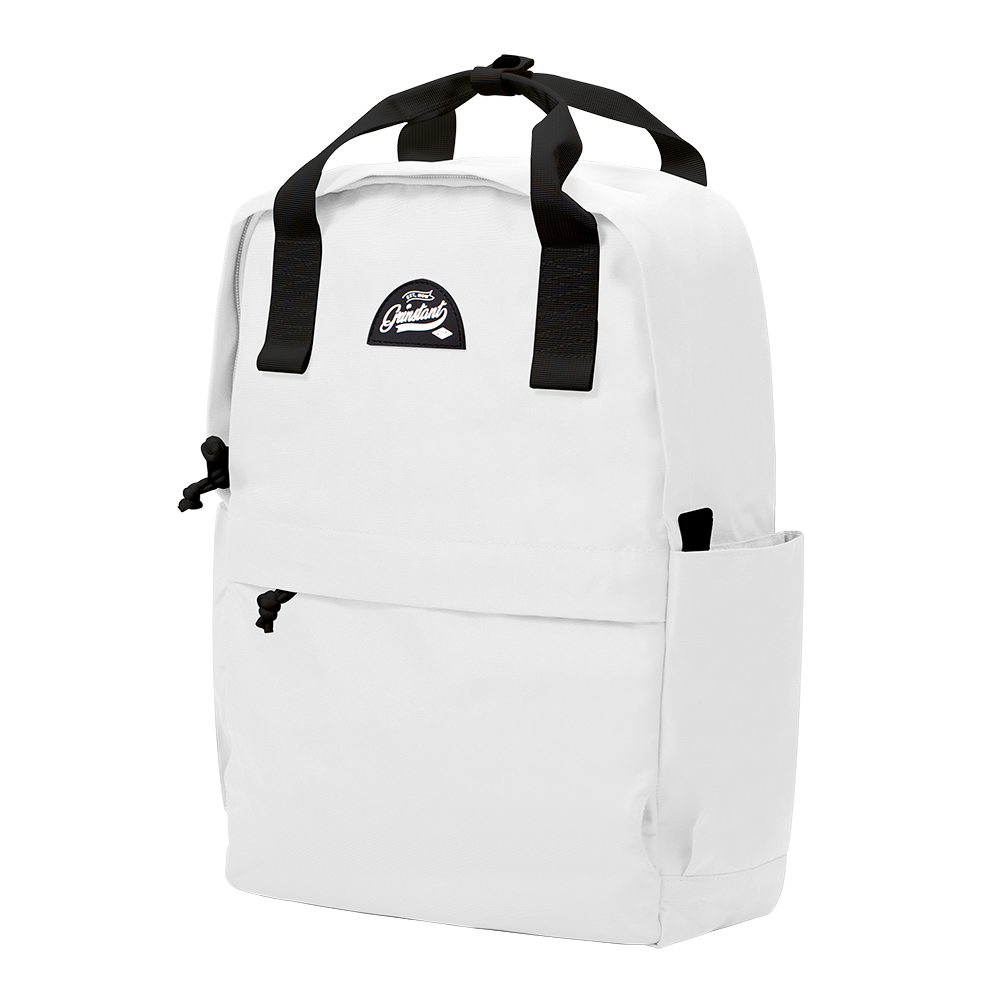 CARA 15.6” Backpack in MONO White with Coin Pouch