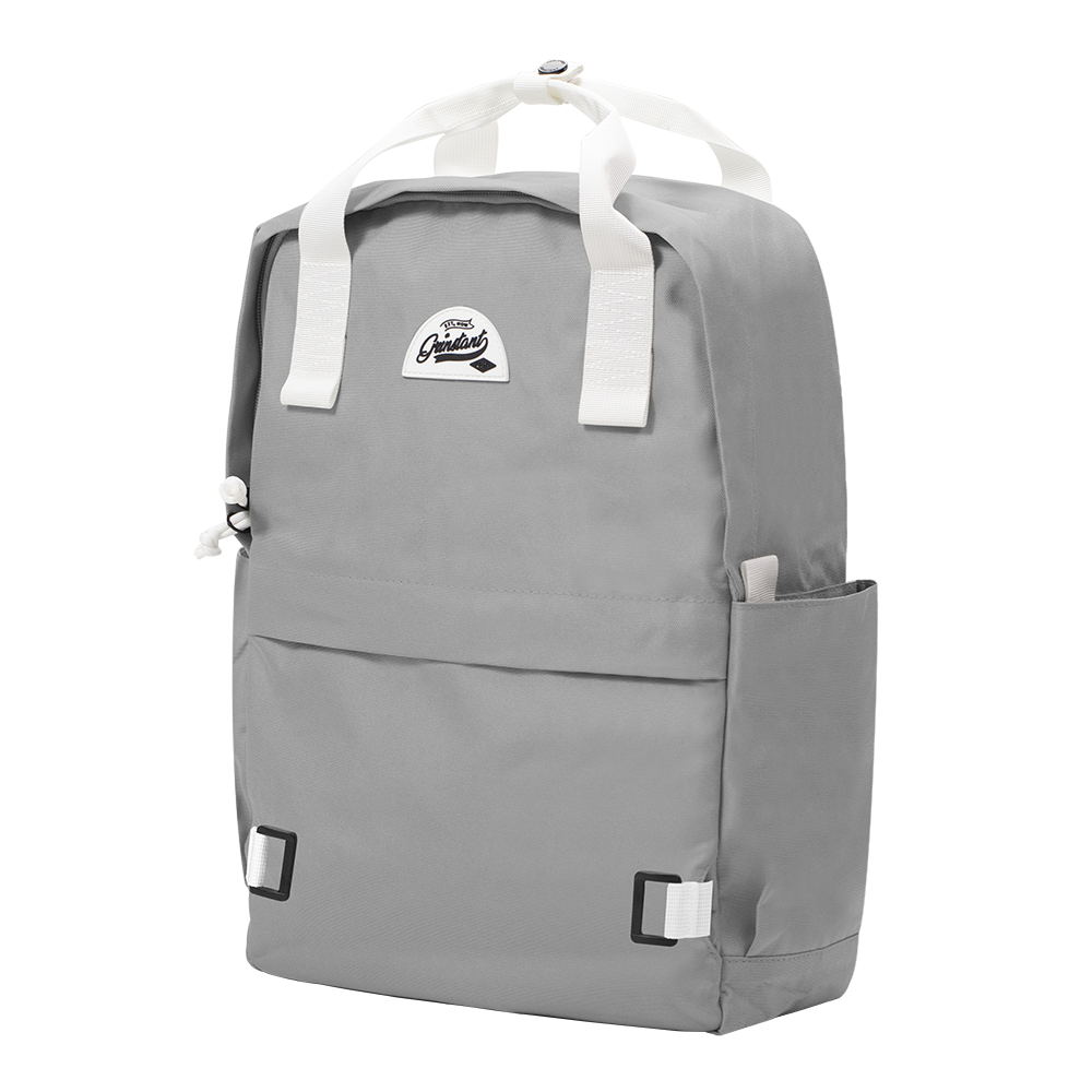 CARA 15.6” Backpack in DREAMY Light Grey with Coin Pouch