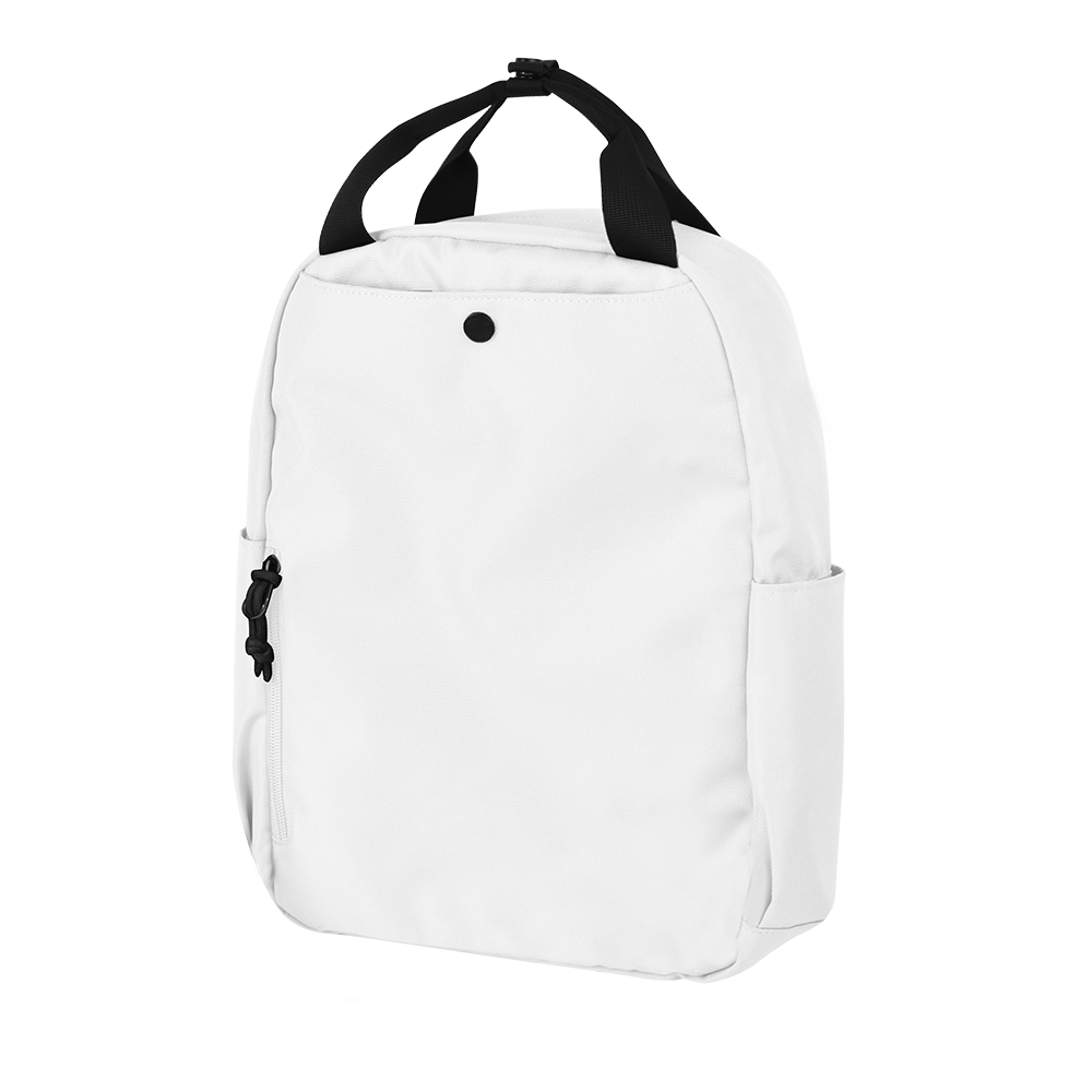 CARA 13" Backpack in MONO White with Coin Pouch