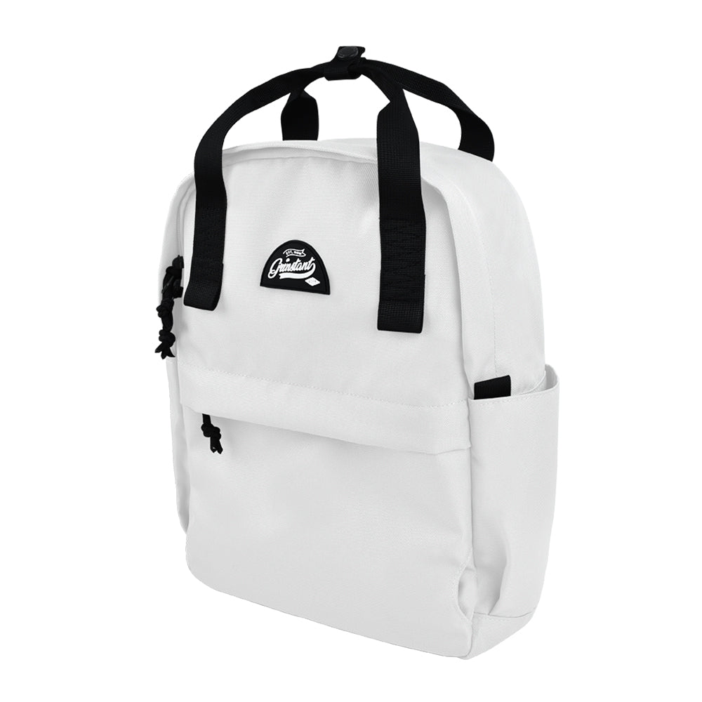 CARA 13" Backpack in MONO White with Coin Pouch